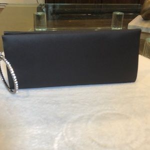 Beautiful black satin evening bag
